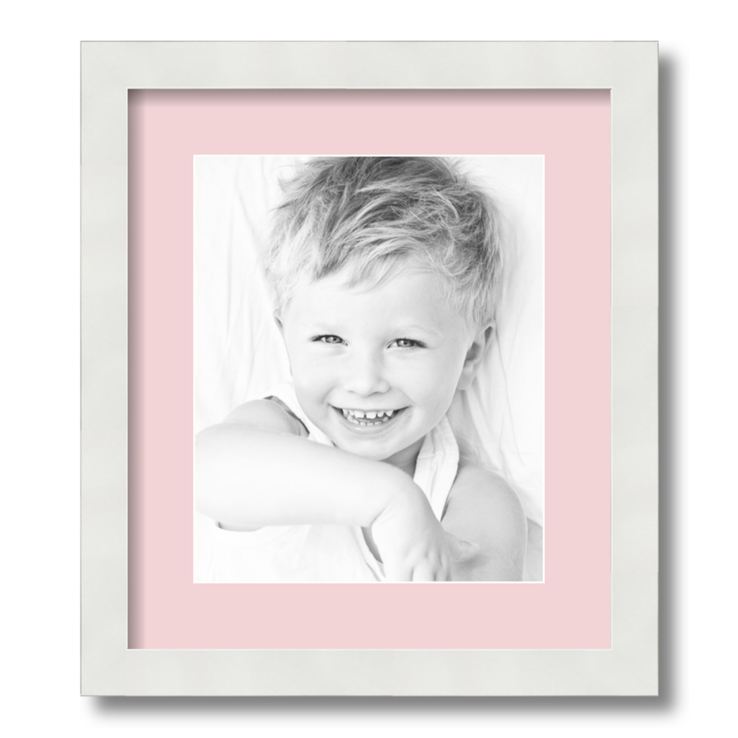 ArtToFrames Matted 12.5x15 White Picture Frame with 2" Mat, 8.5x11 Opening 3966