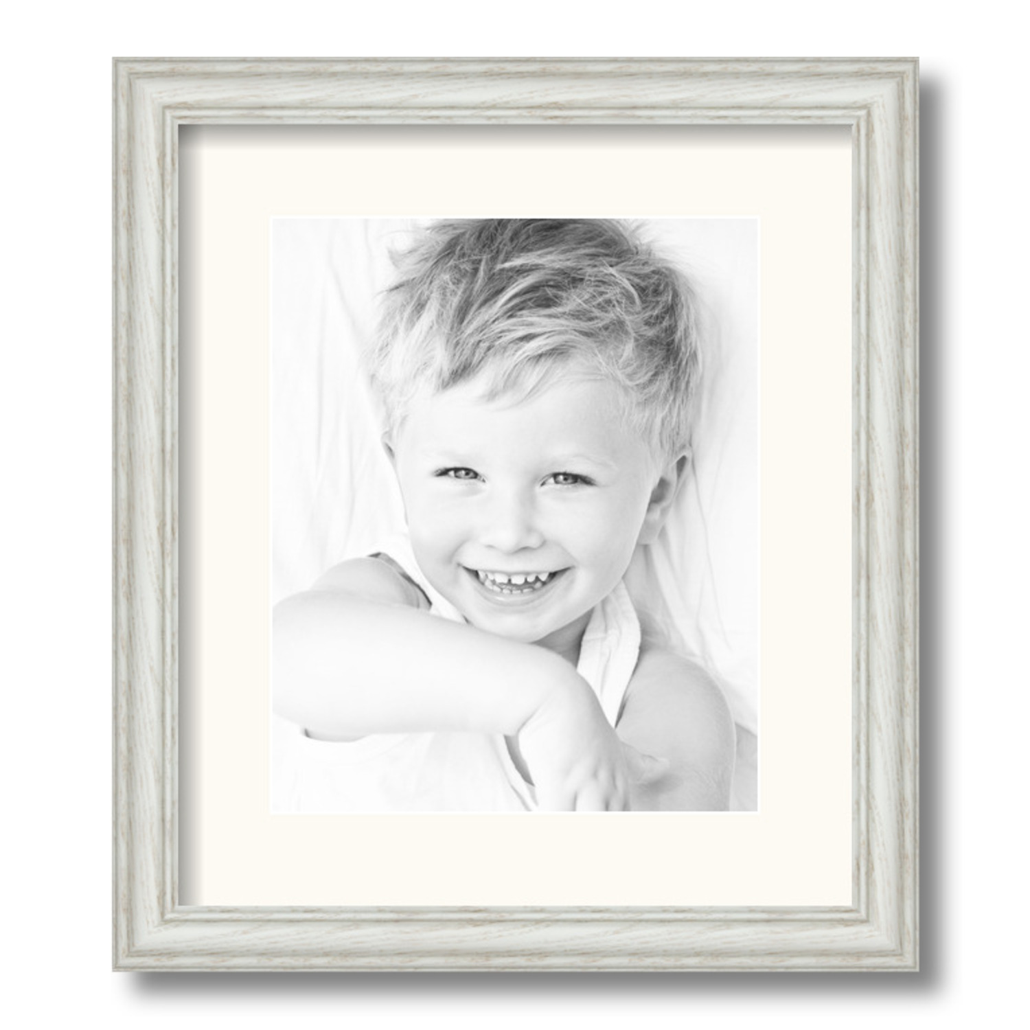 ArtToFrames Matted 12.5x15 White Picture Frame with 2" Mat, 8.5x11 Opening 4098