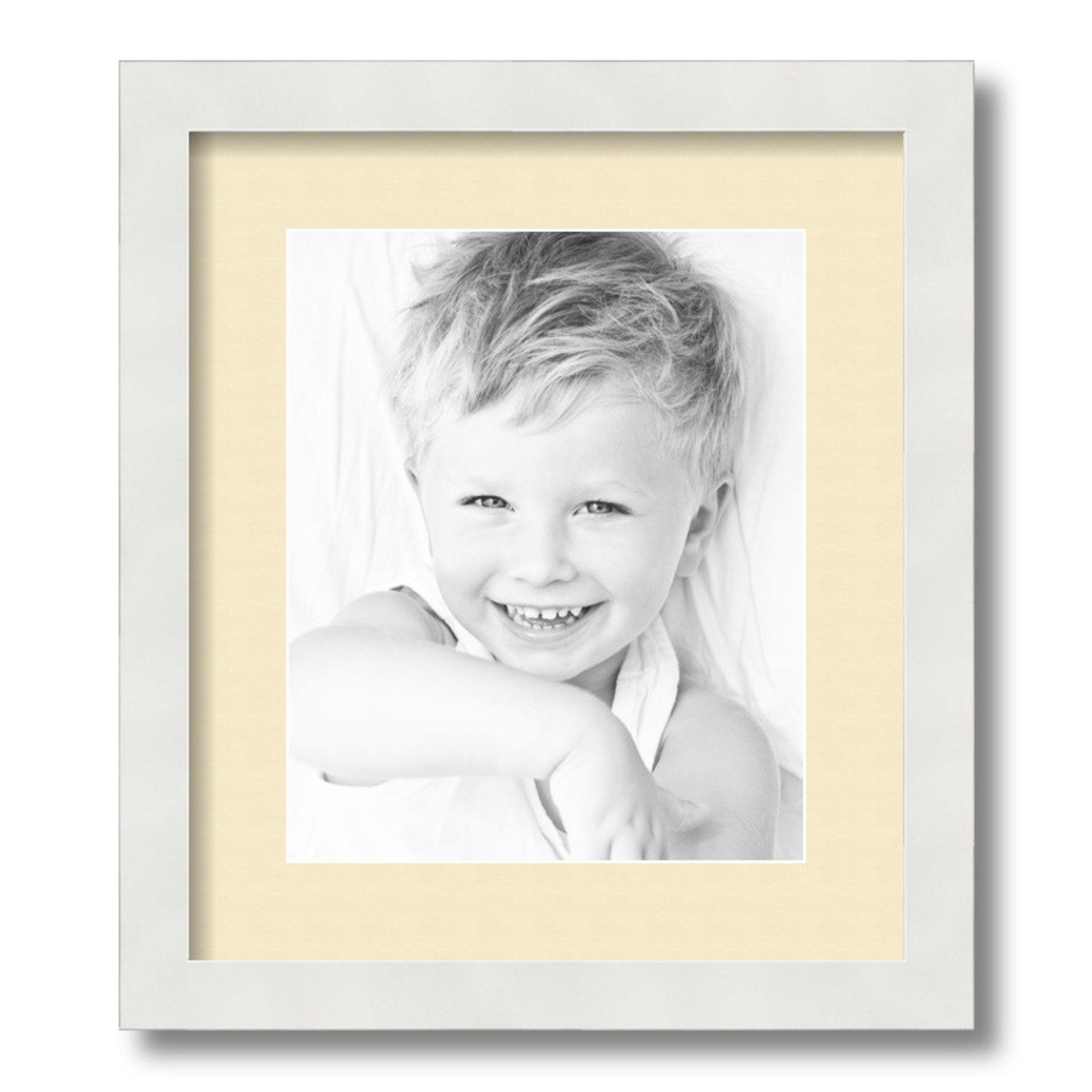 ArtToFrames Matted 12.5x15 White Picture Frame with 2" Mat, 8.5x11 Opening 3966