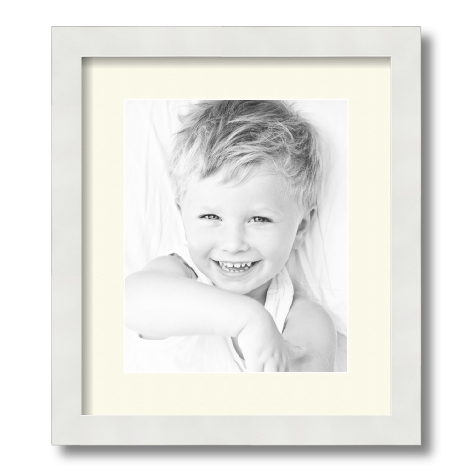 ArtToFrames Matted 12.5x15 White Picture Frame with 2" Mat, 8.5x11 Opening 3966