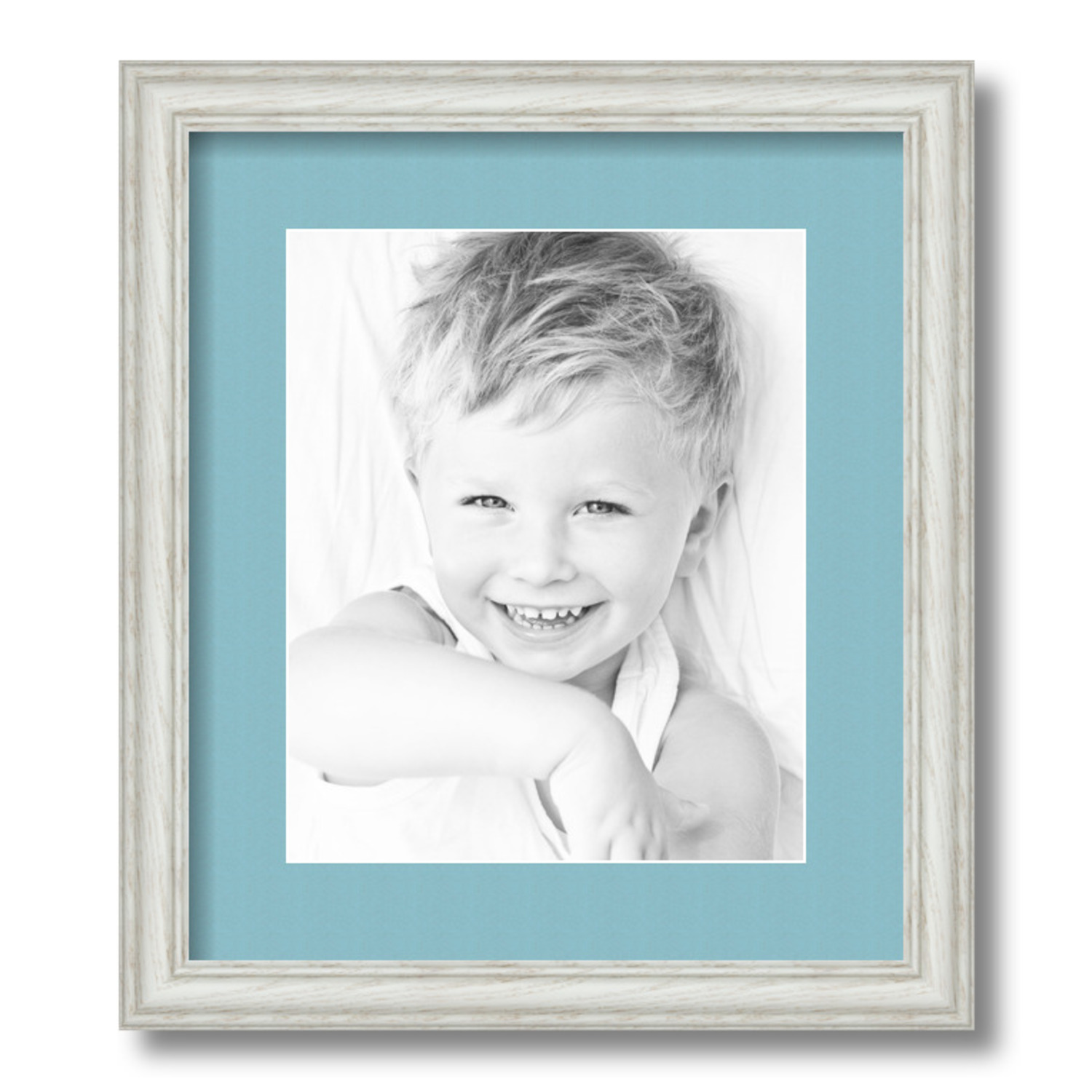 ArtToFrames Matted 12.5x15 White Picture Frame with 2" Mat, 8.5x11 Opening 4098