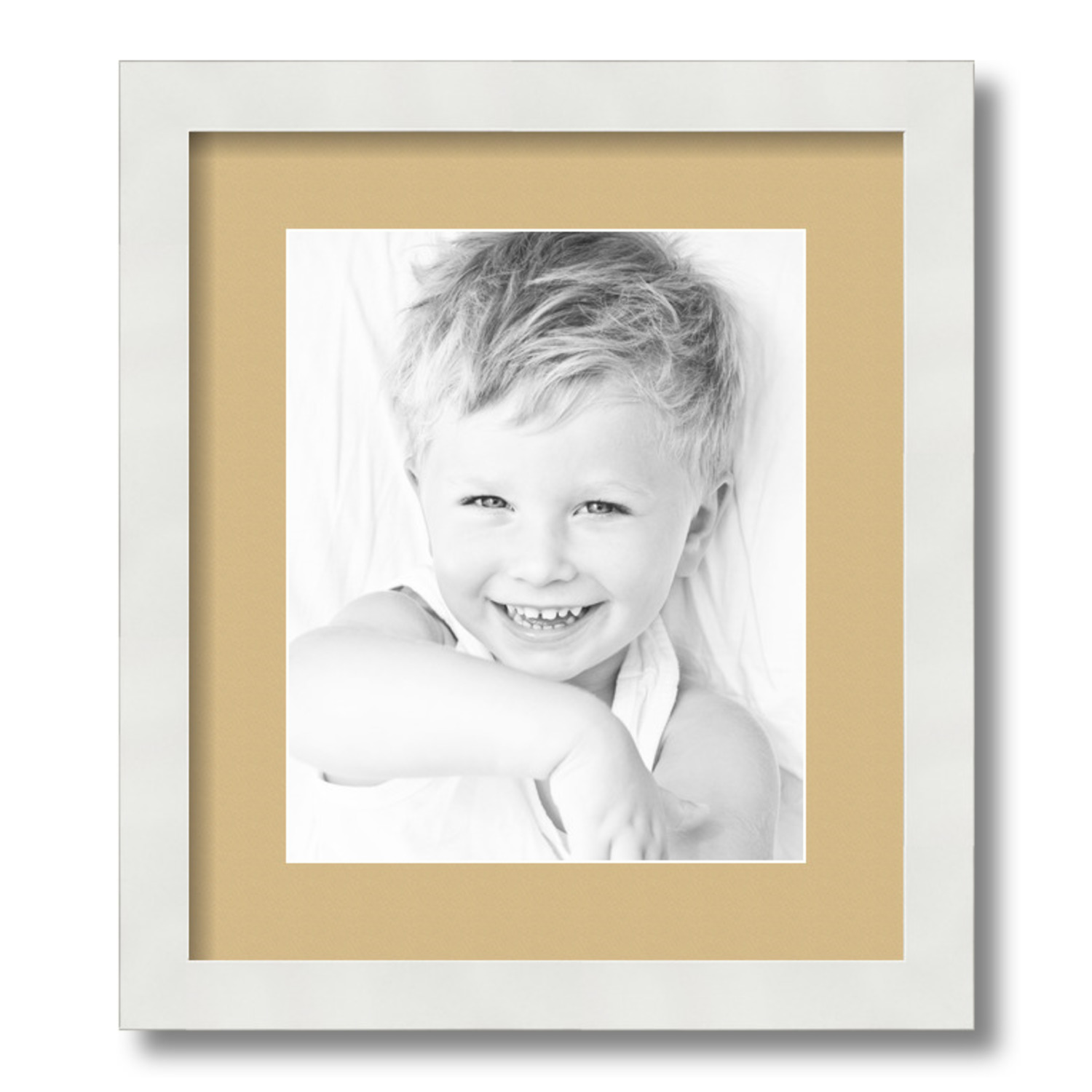 ArtToFrames Matted 12.5x15 White Picture Frame with 2" Mat, 8.5x11 Opening 3966