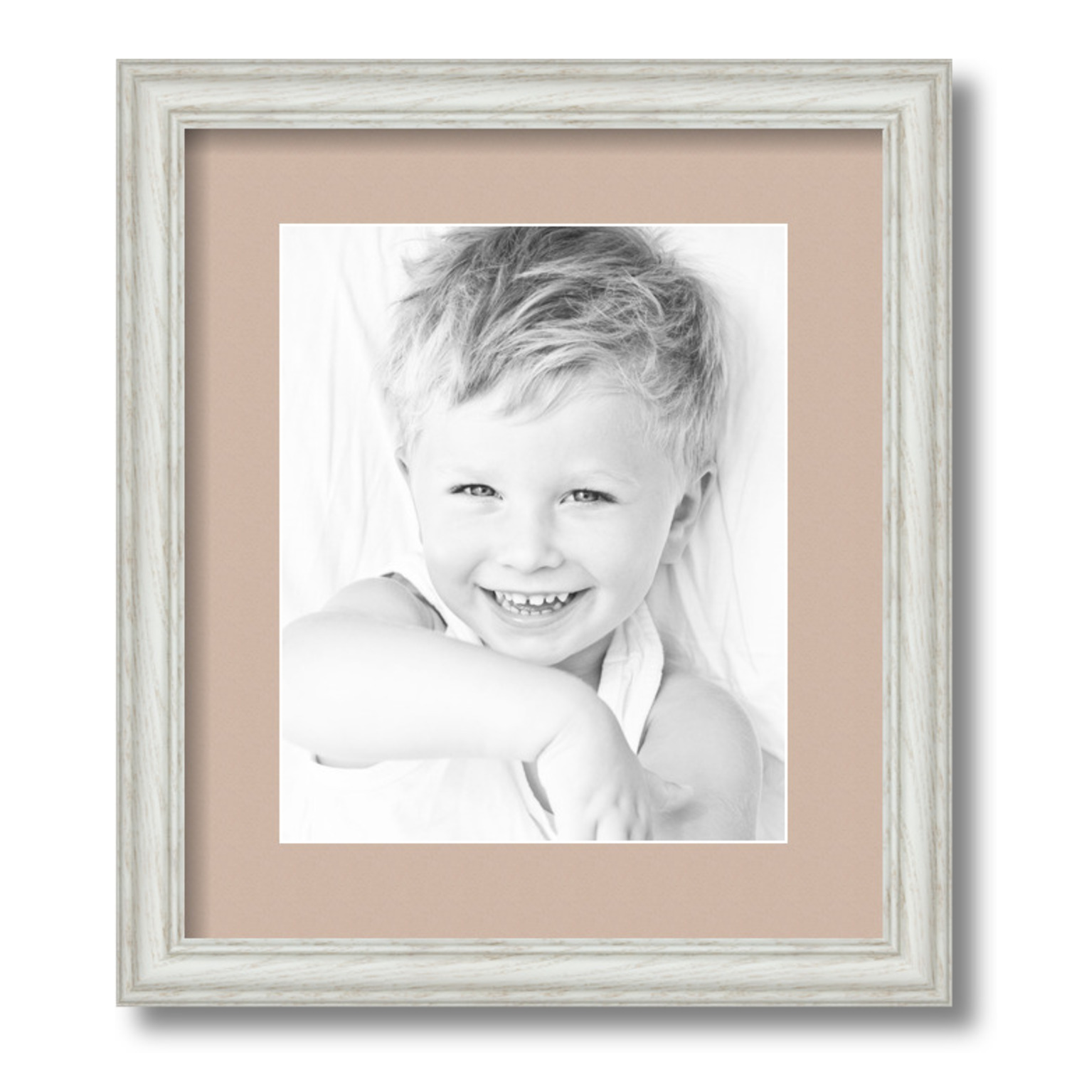 ArtToFrames Matted 12.5x15 White Picture Frame with 2" Mat, 8.5x11 Opening 4098