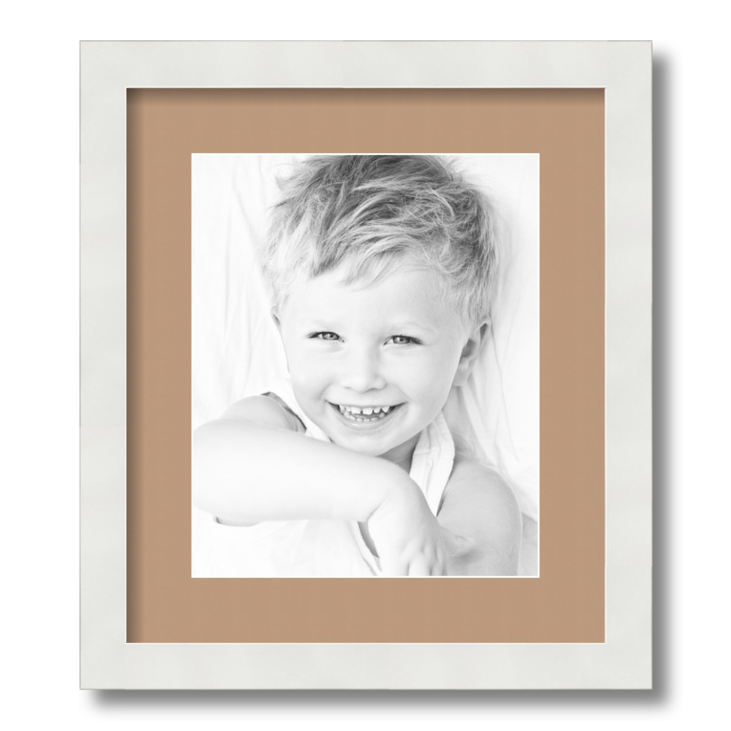 ArtToFrames Matted 12.5x15 White Picture Frame with 2" Mat, 8.5x11 Opening 3966