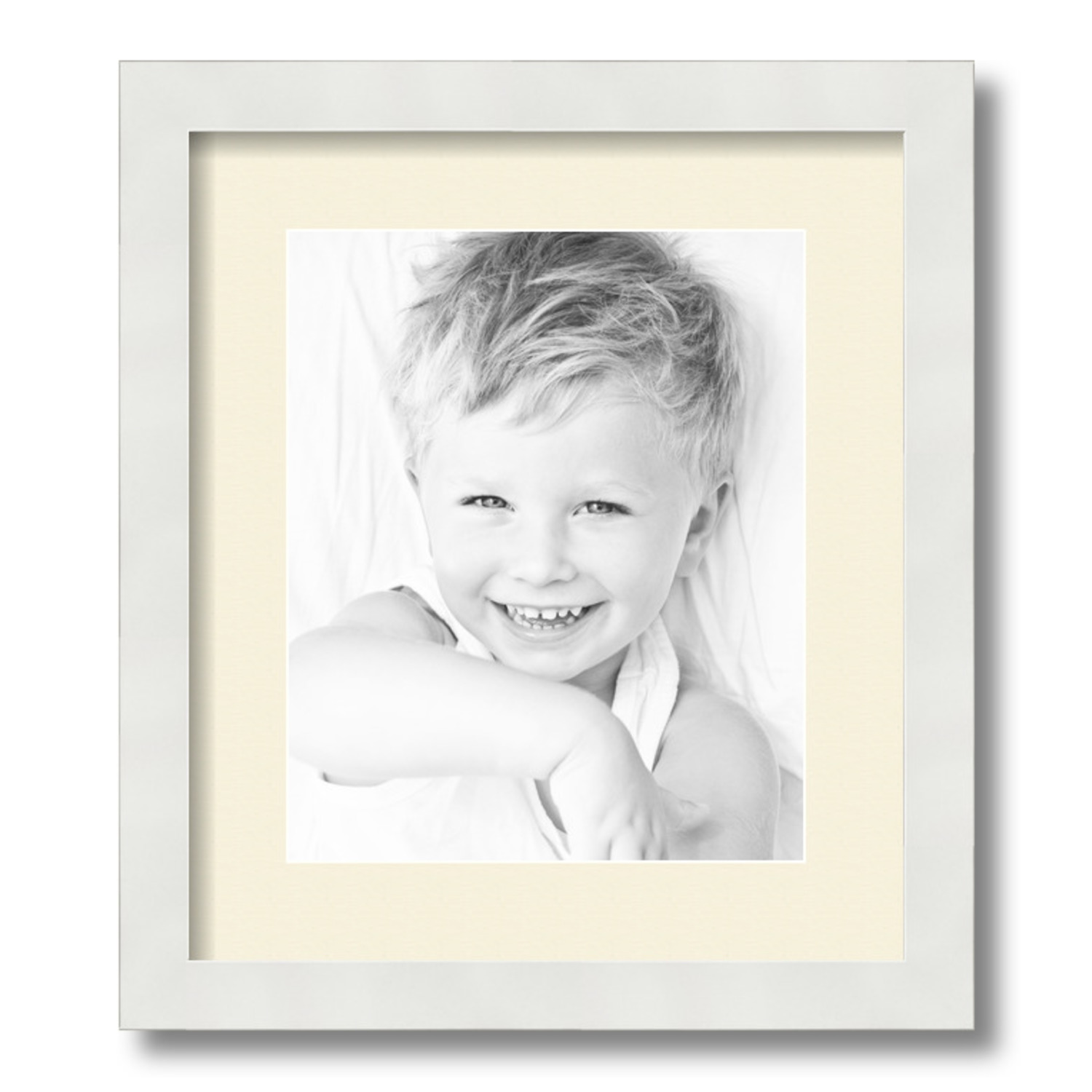 ArtToFrames Matted 12.5x15 White Picture Frame with 2" Mat, 8.5x11 Opening 3966