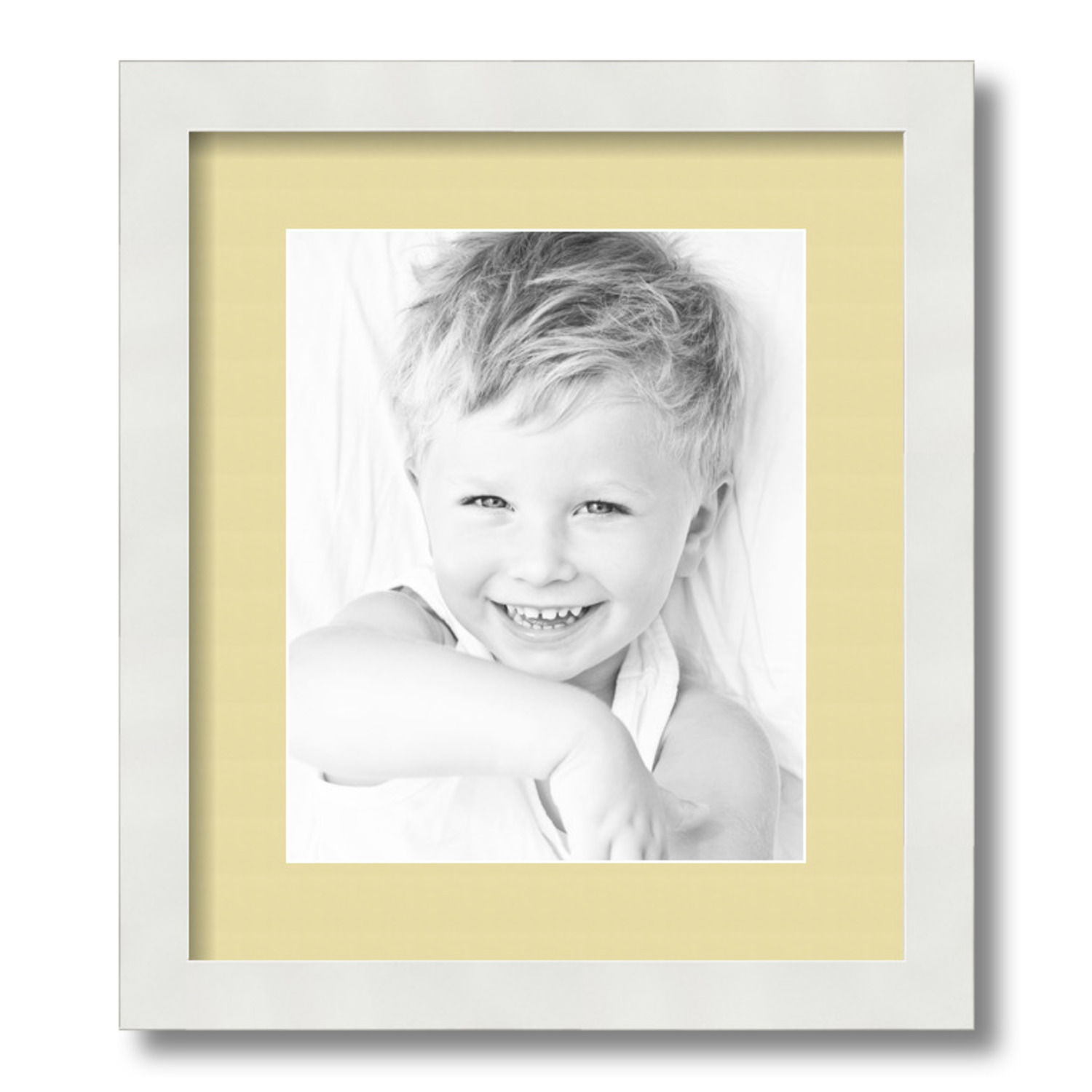 ArtToFrames Matted 12.5x15 White Picture Frame with 2" Mat, 8.5x11 Opening 3966