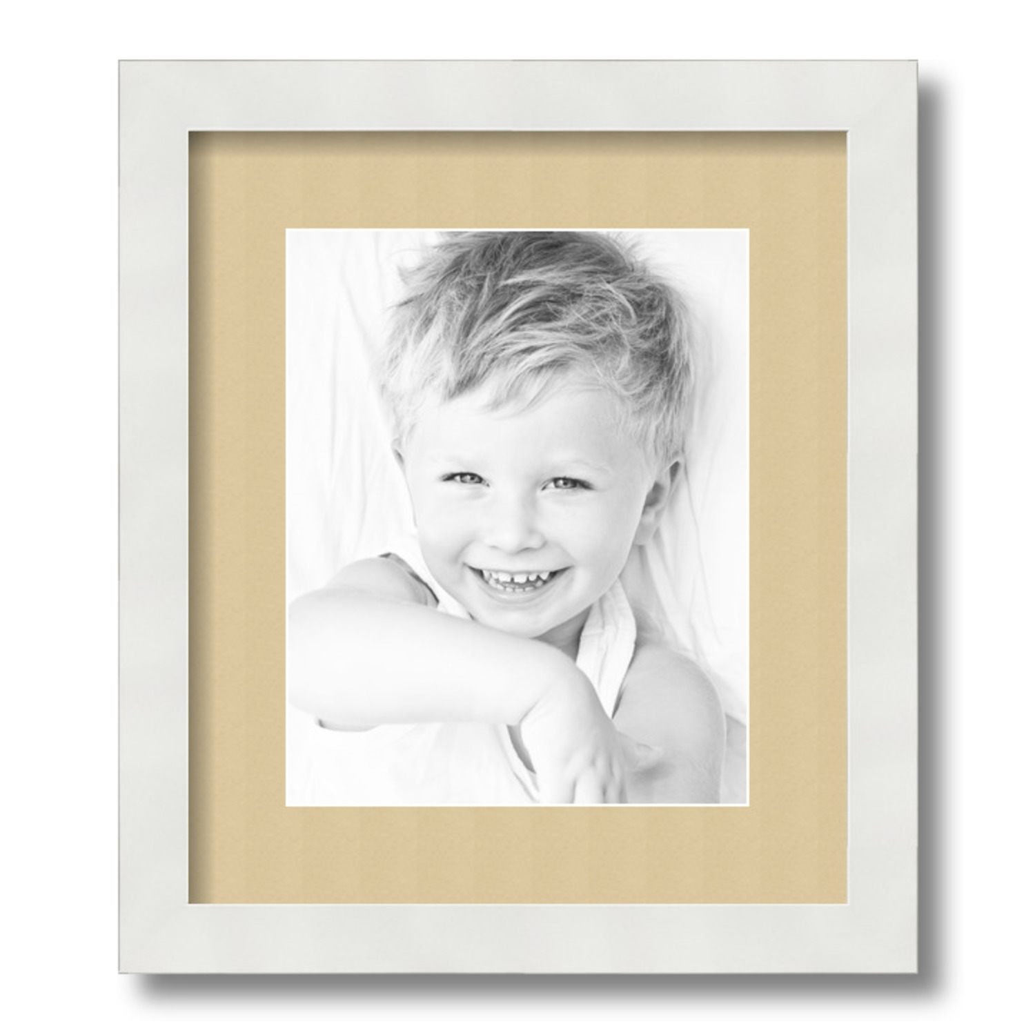 ArtToFrames Matted 12x14 White Picture Frame with 2" Mat, 8x10 Opening 3966