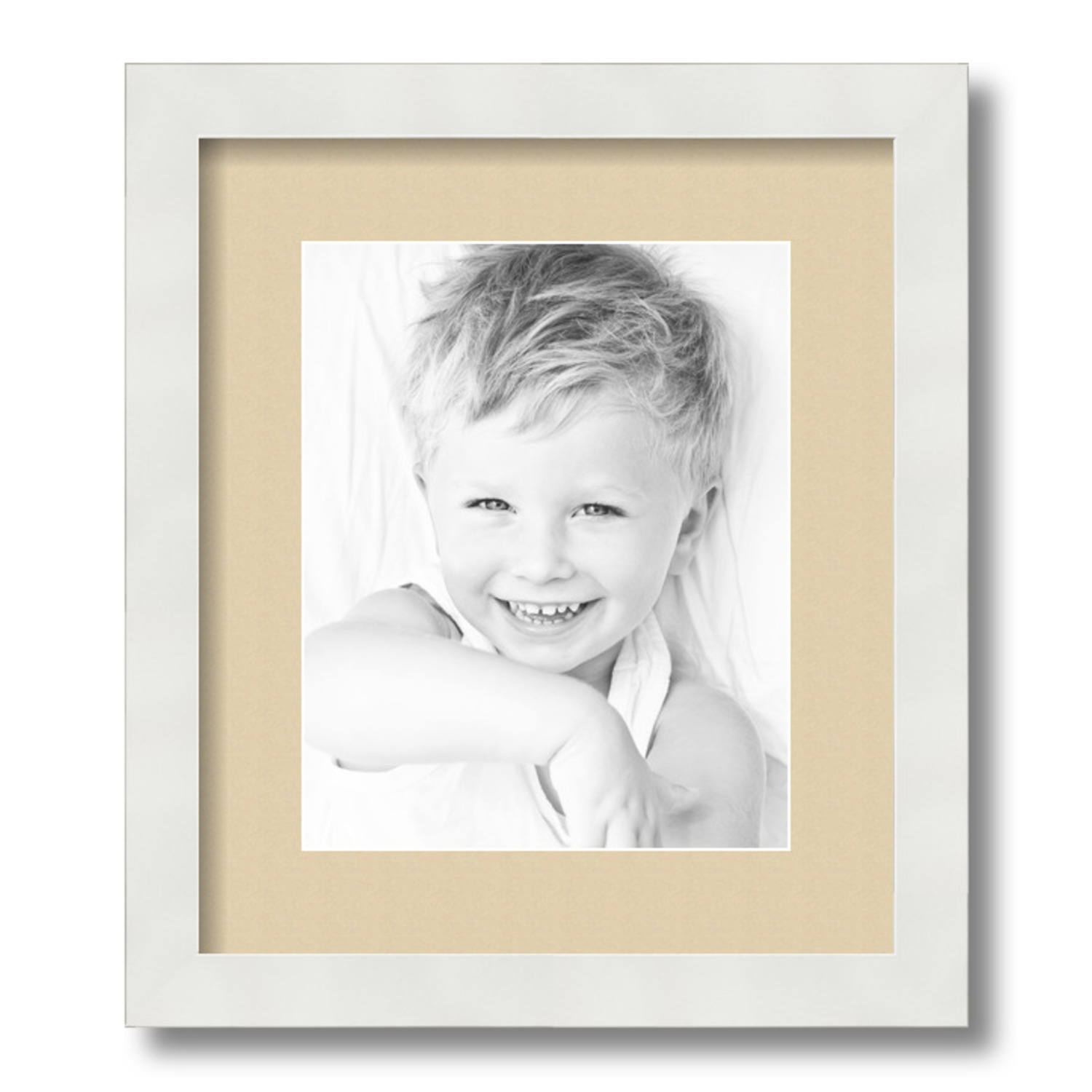 ArtToFrames Matted 12x14 White Picture Frame with 2" Mat, 8x10 Opening 3966