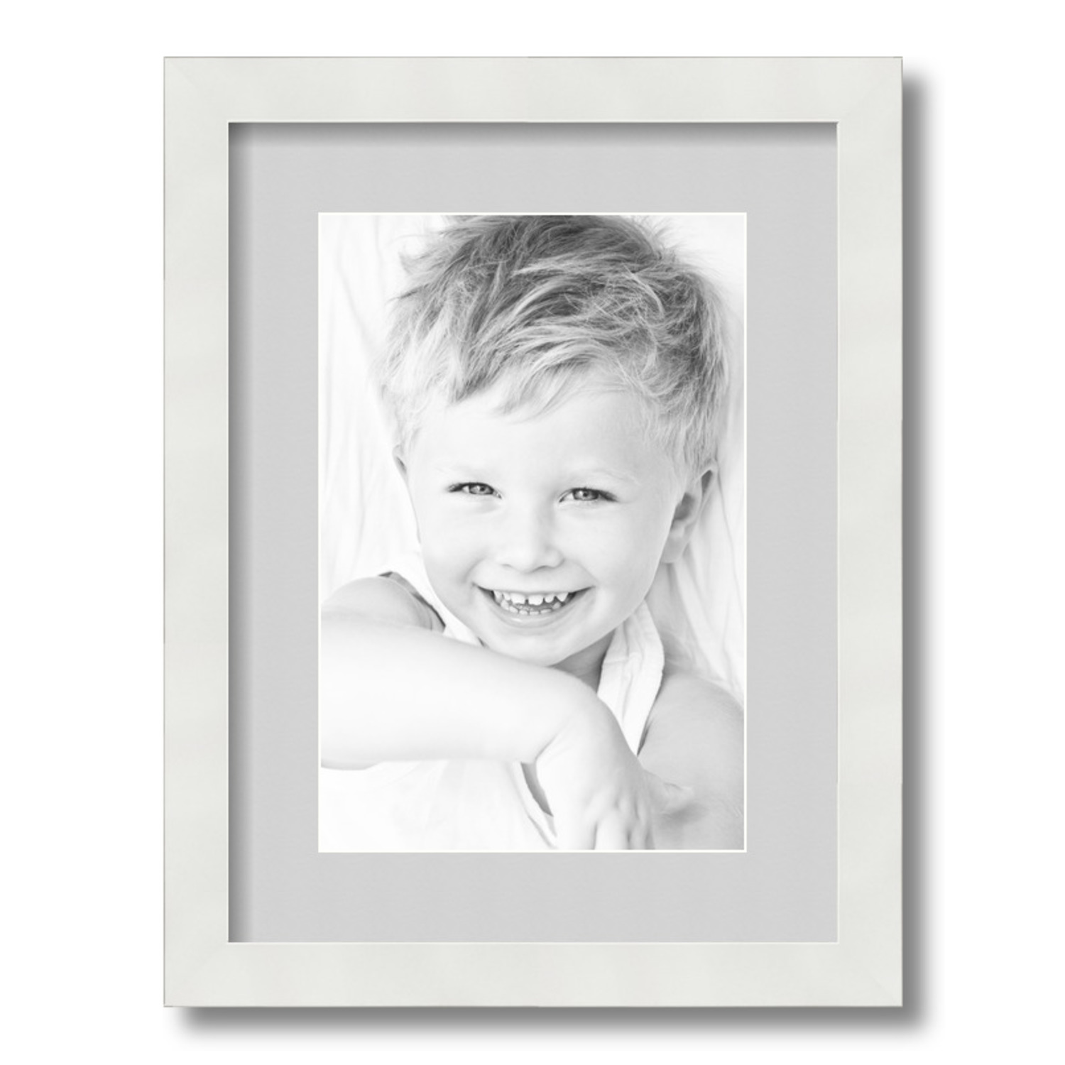 ArtToFrames Matted 12x16 White Picture Frame with 2" Mat, 8x12 Opening 3966