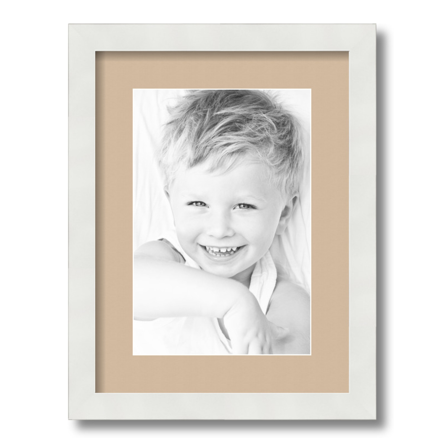 ArtToFrames Matted 12x16 White Picture Frame with 2" Mat, 8x12 Opening 3966