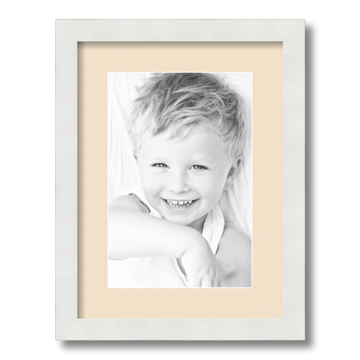 ArtToFrames Matted 12x16 White Picture Frame with 2" Mat, 8x12 Opening 3966