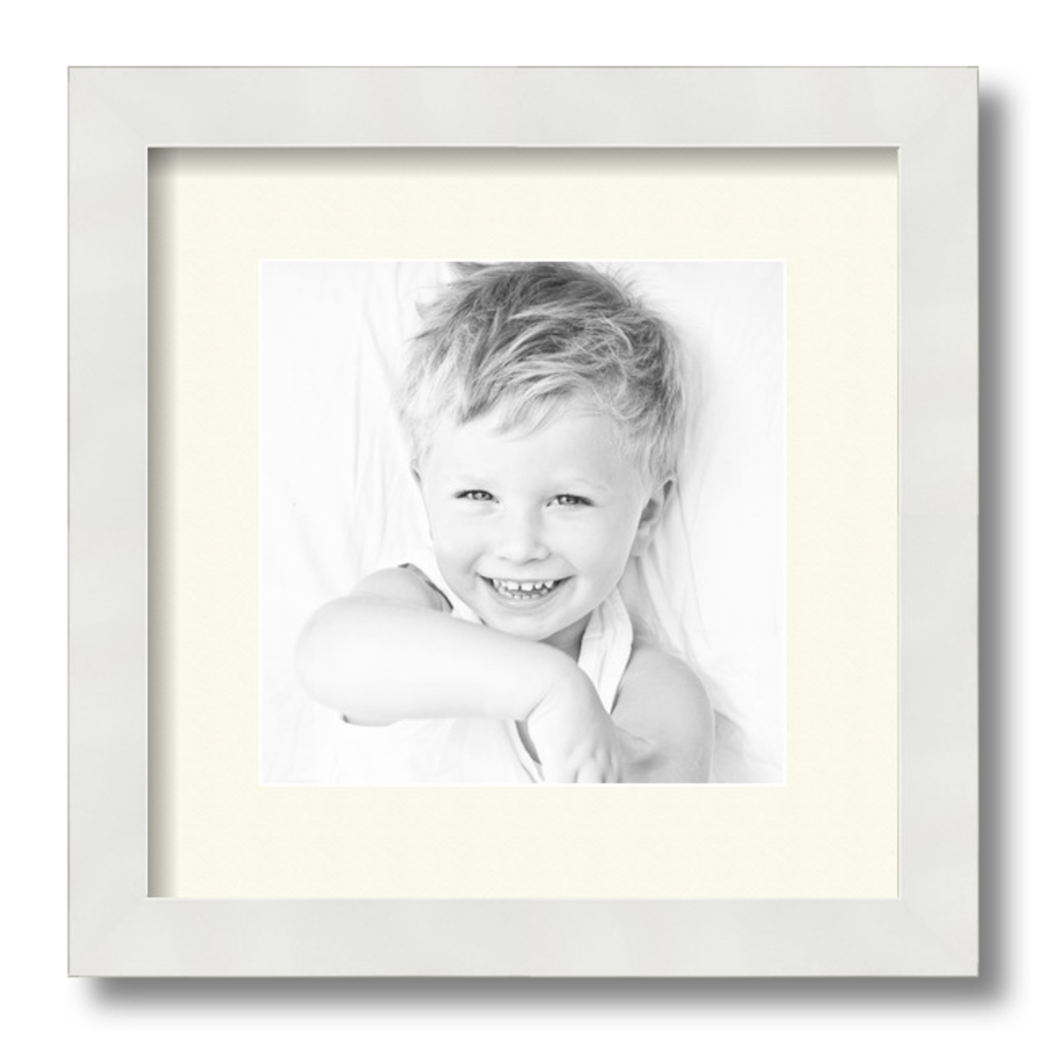 ArtToFrames Matted 12x12 White Picture Frame with 2" Mat, 8x8 Opening 3966