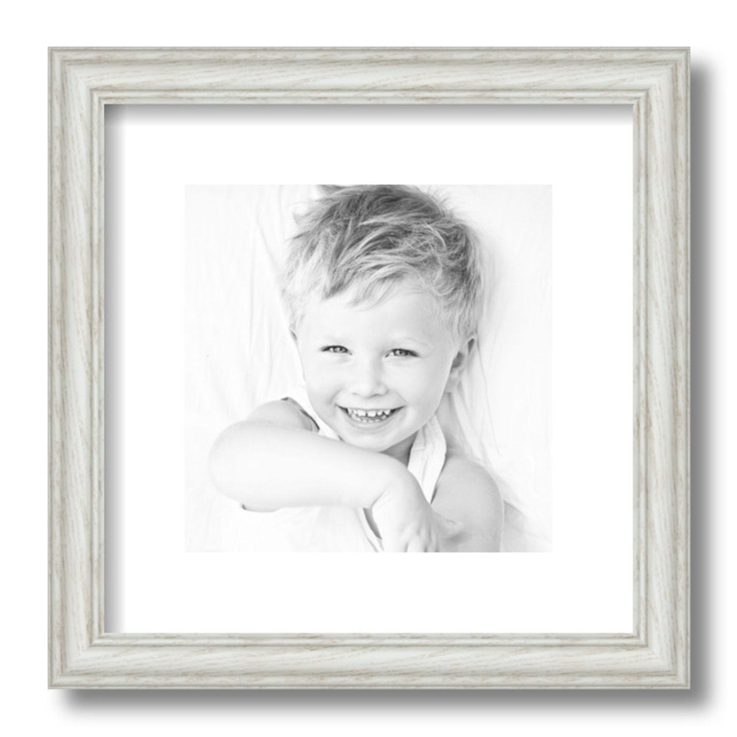 ArtToFrames Matted 12x12 White Picture Frame with 2" Mat, 8x8 Opening 4098