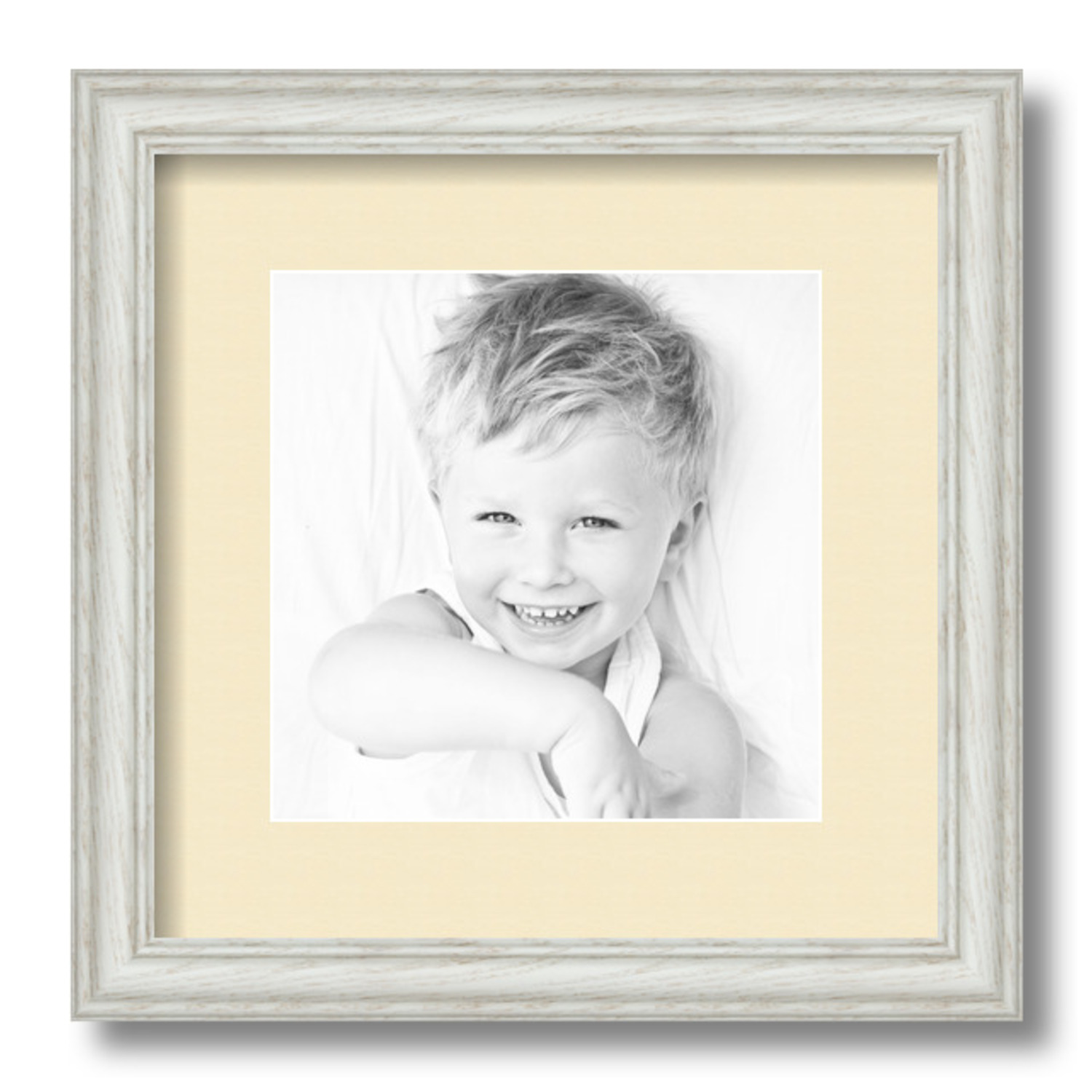 ArtToFrames Matted 12x12 White Picture Frame with 2" Mat, 8x8 Opening 4098