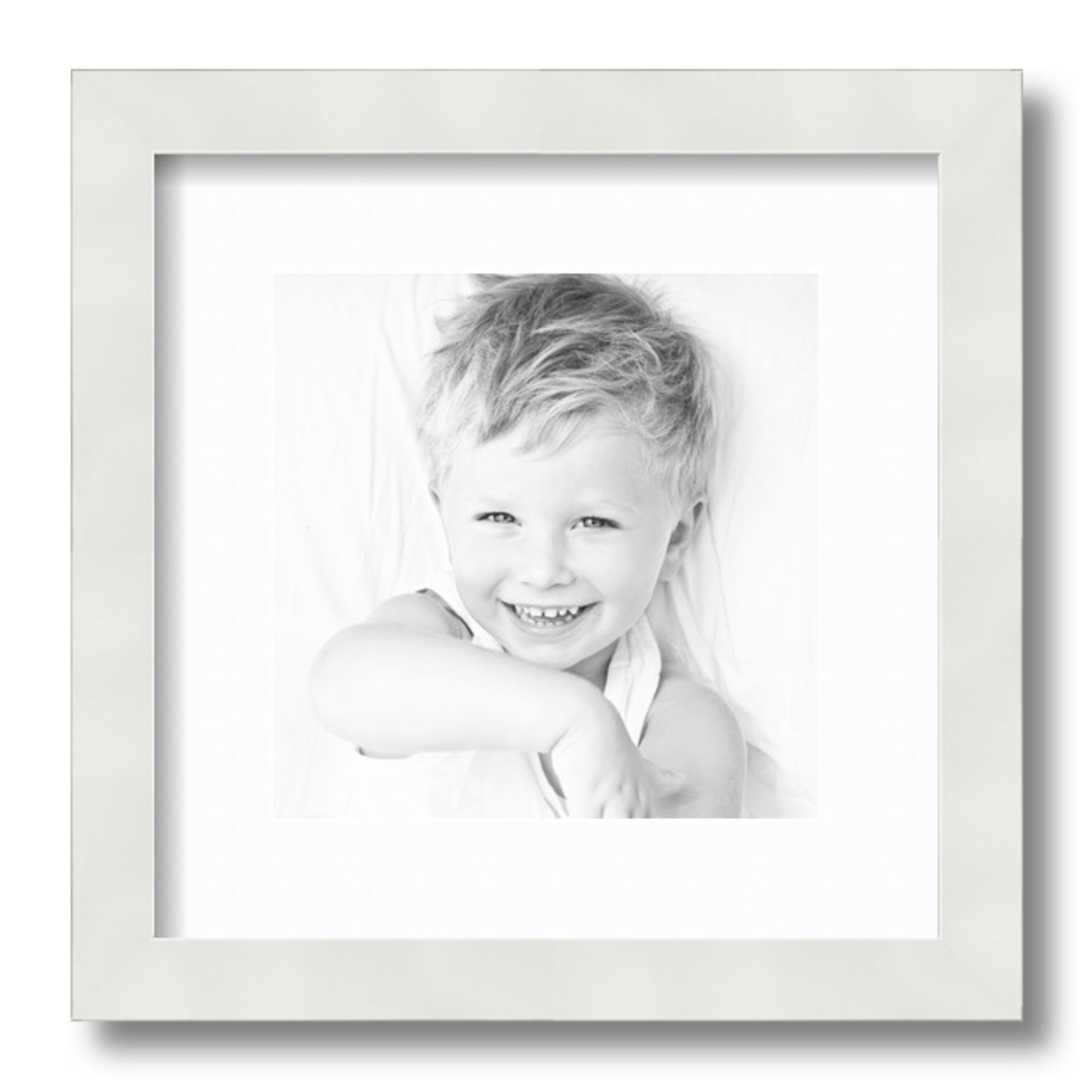 ArtToFrames Matted 12x12 White Picture Frame with 2" Mat, 8x8 Opening 3966