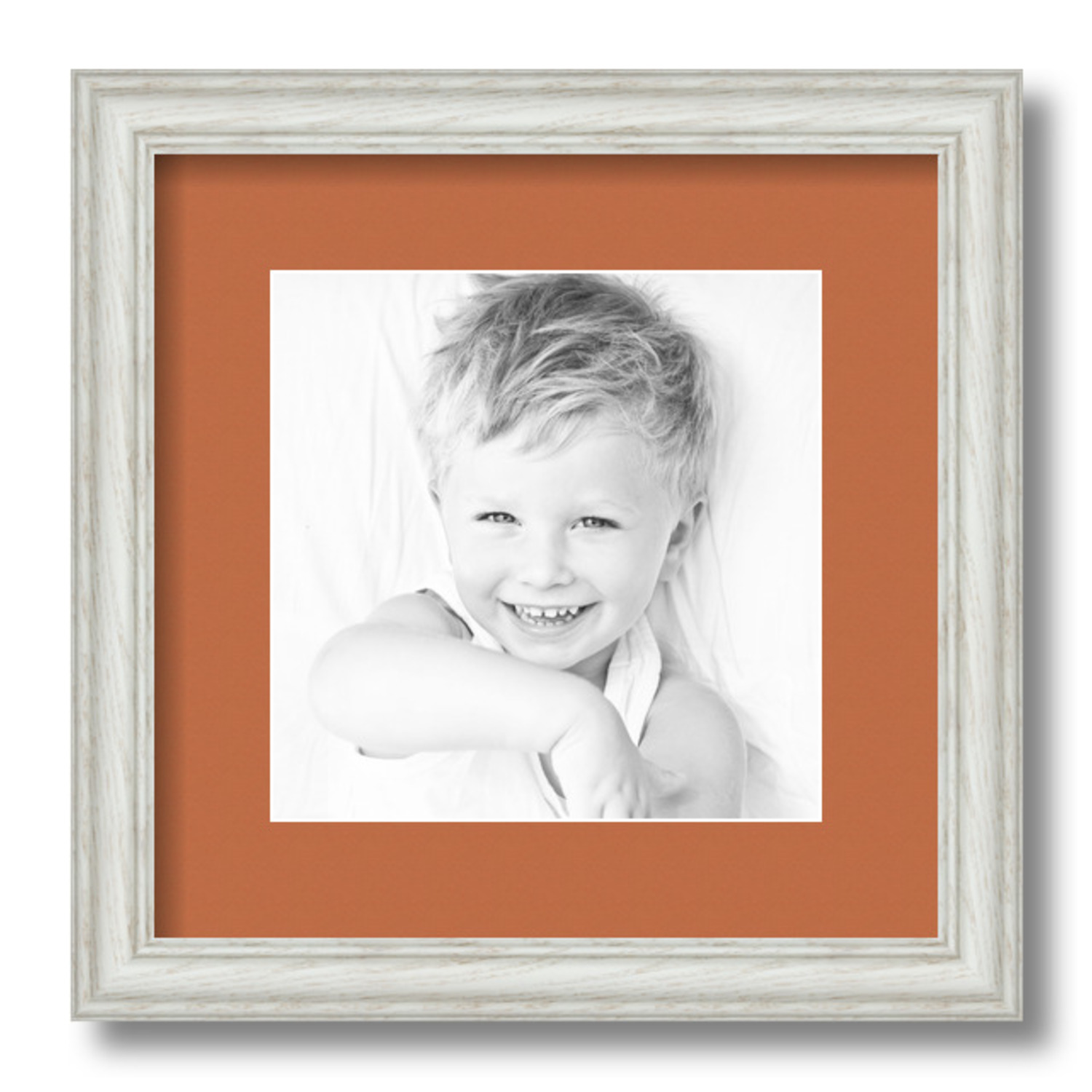 ArtToFrames Matted 12x12 White Picture Frame with 2" Mat, 8x8 Opening 4098