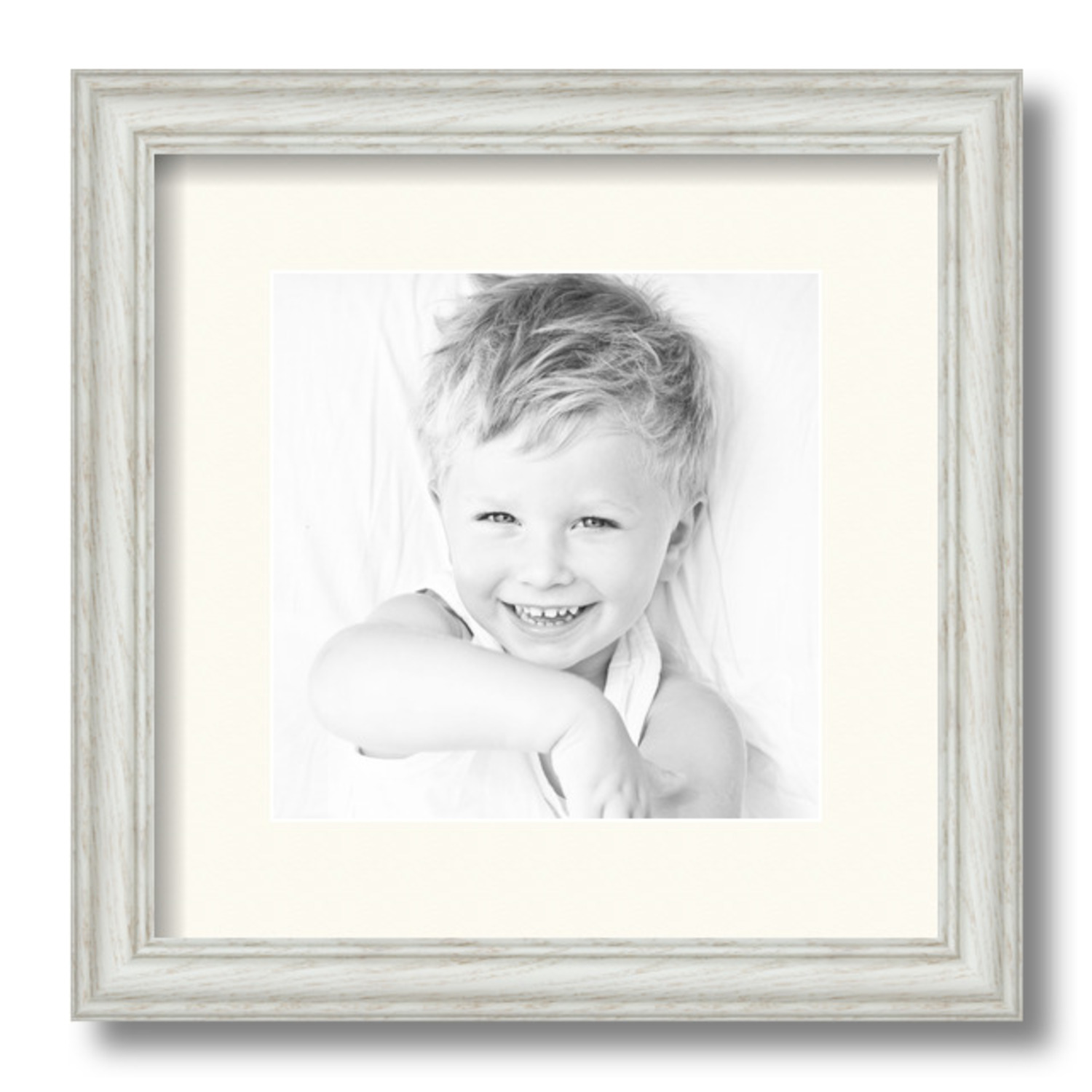 ArtToFrames Matted 12x12 White Picture Frame with 2" Mat, 8x8 Opening 4098