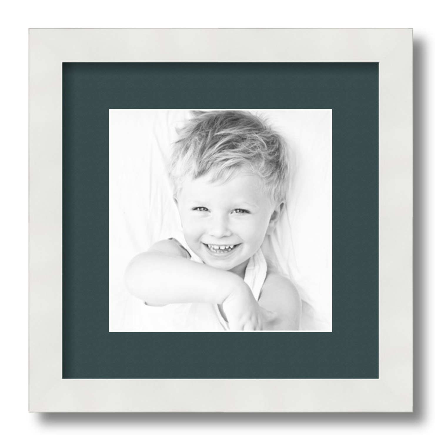 ArtToFrames Matted 12x12 White Picture Frame with 2" Mat, 8x8 Opening 3966