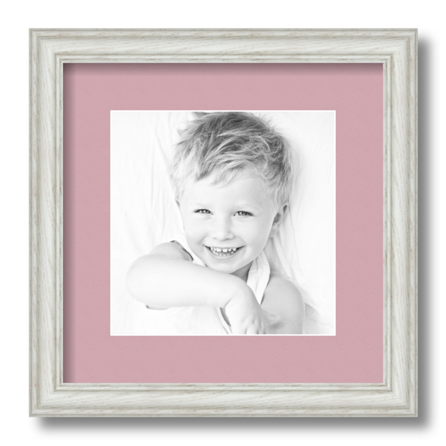 ArtToFrames Matted 12x12 White Picture Frame with 2" Mat, 8x8 Opening 4098