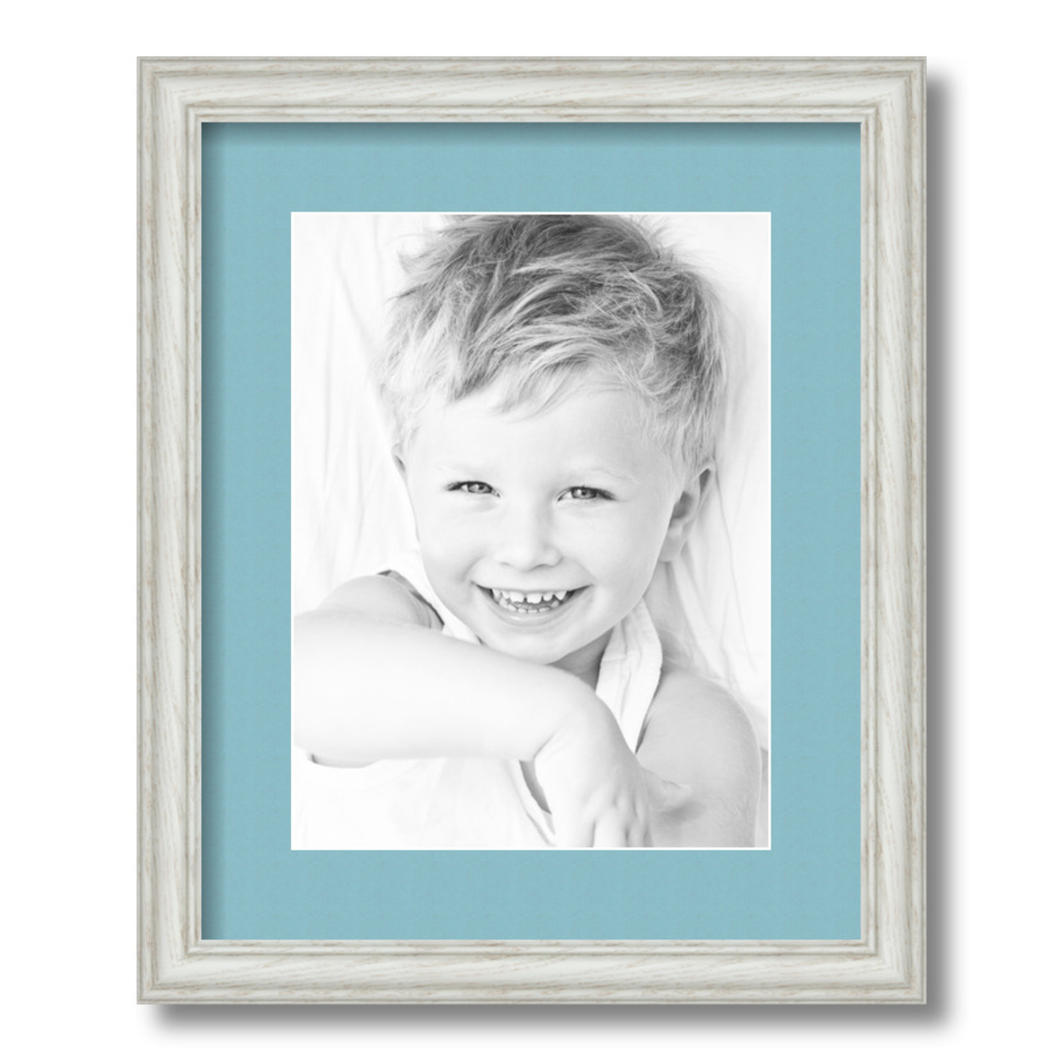 ArtToFrames Matted 13x16 White Picture Frame with 2" Mat, 9x12 Opening 4098