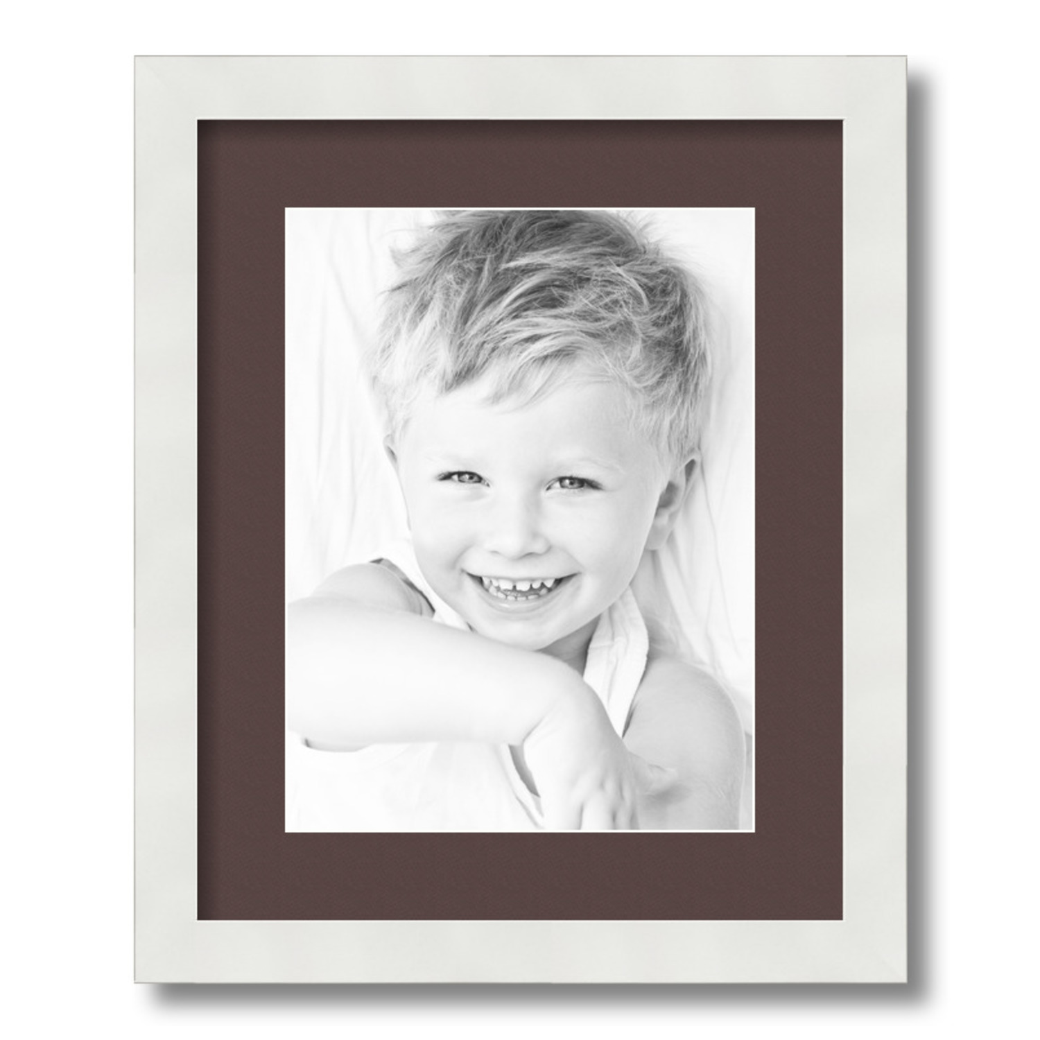 ArtToFrames Matted 13x16 White Picture Frame with 2" Mat, 9x12 Opening 3966