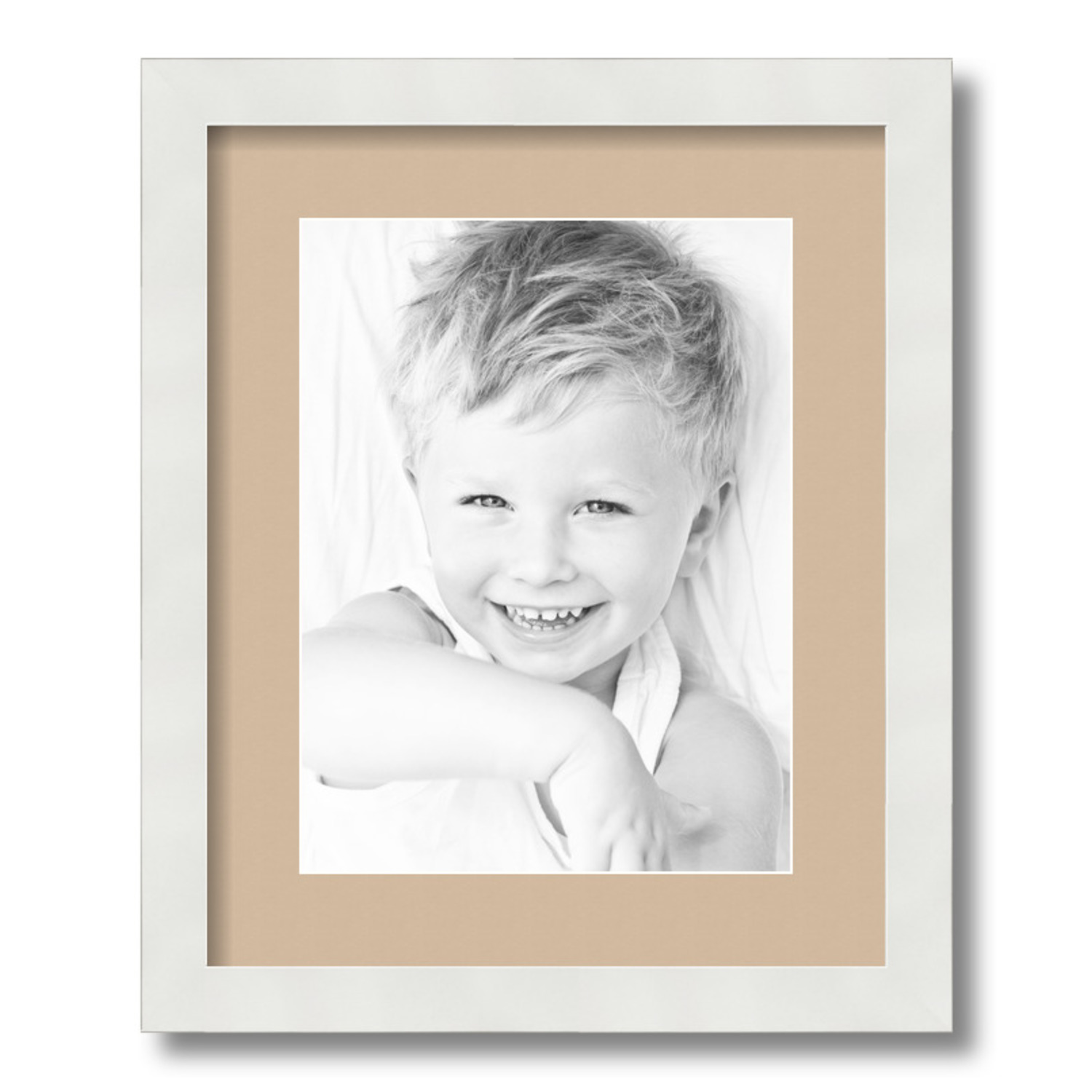 ArtToFrames Matted 13x16 White Picture Frame with 2" Mat, 9x12 Opening 3966