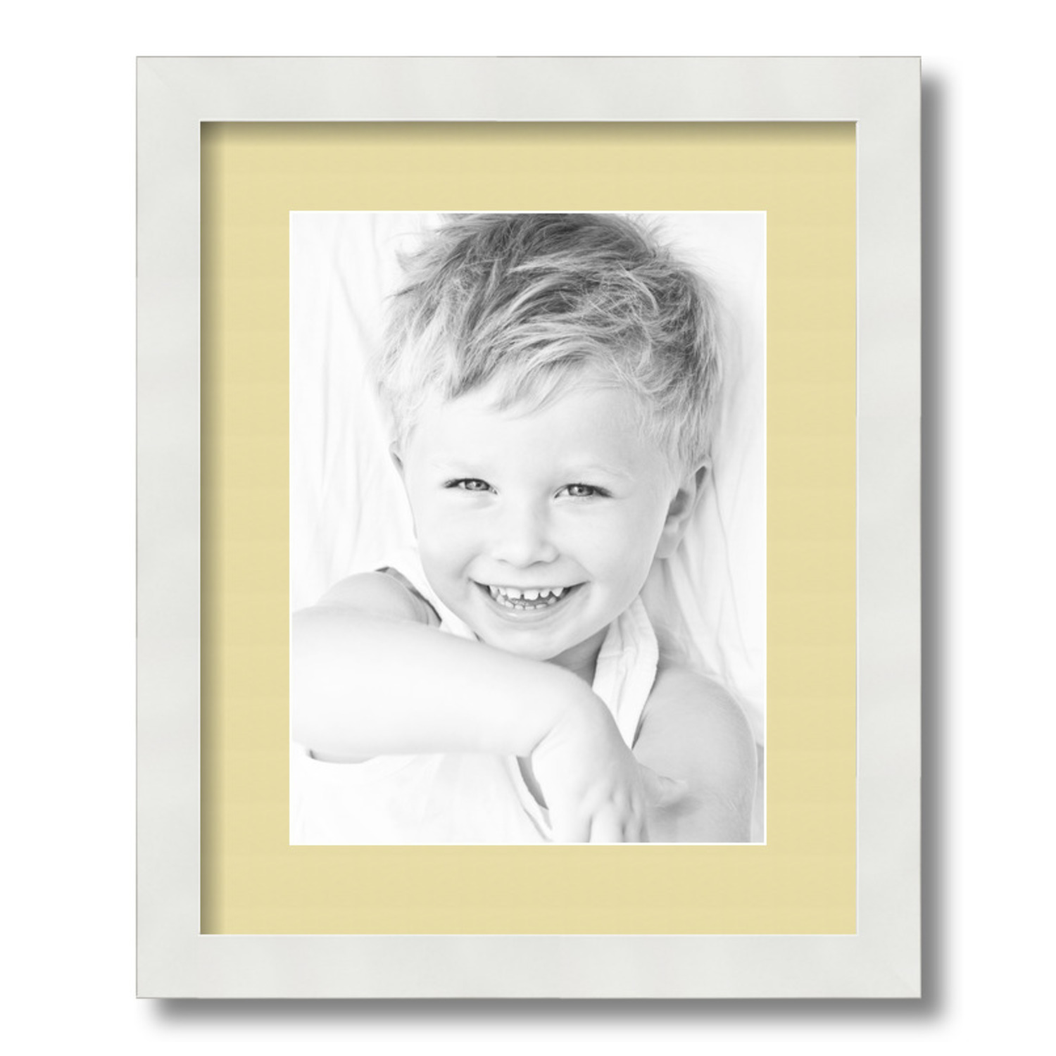 ArtToFrames Matted 13x16 White Picture Frame with 2" Mat, 9x12 Opening 3966