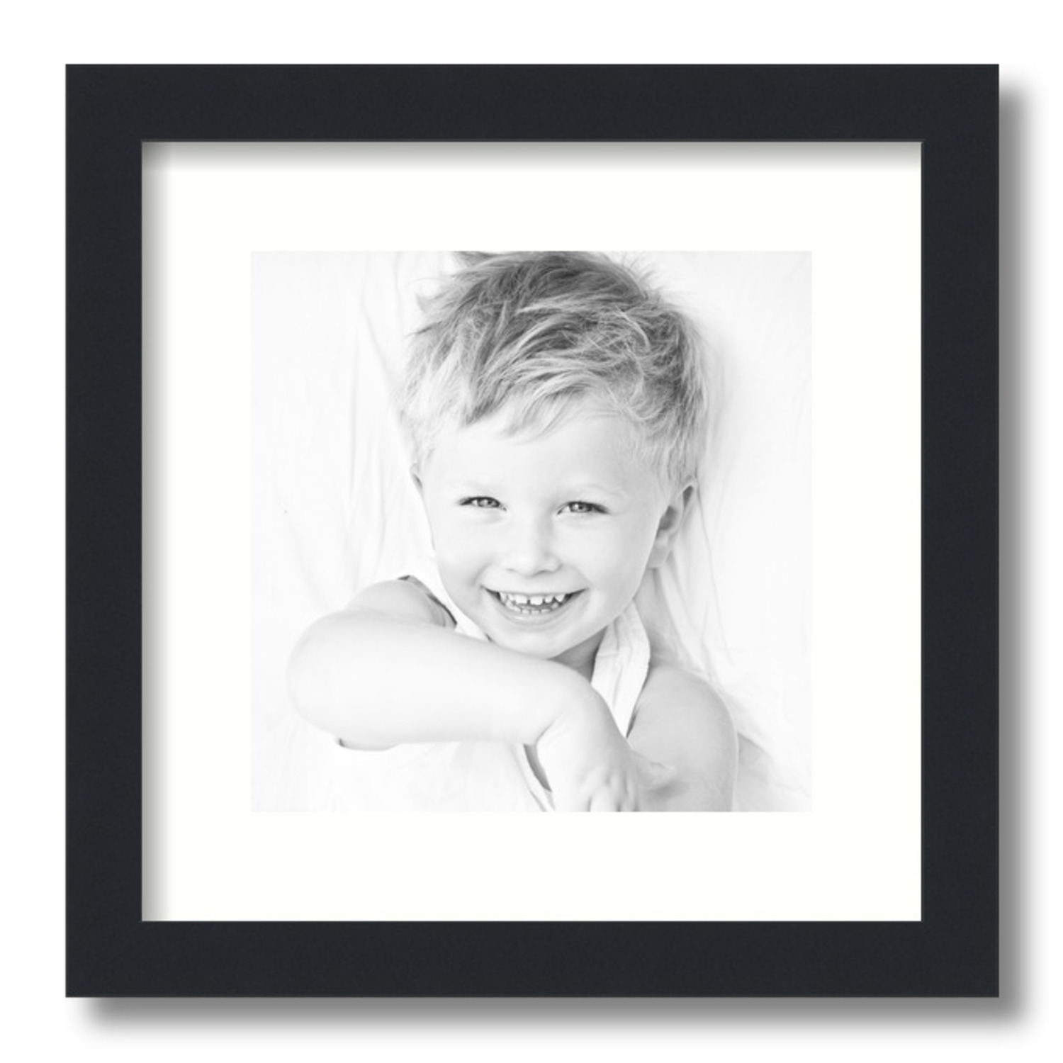 ArtToFrames Matted 13x13 Black Picture Frame with 2" Mat, 9x9 Opening 3926