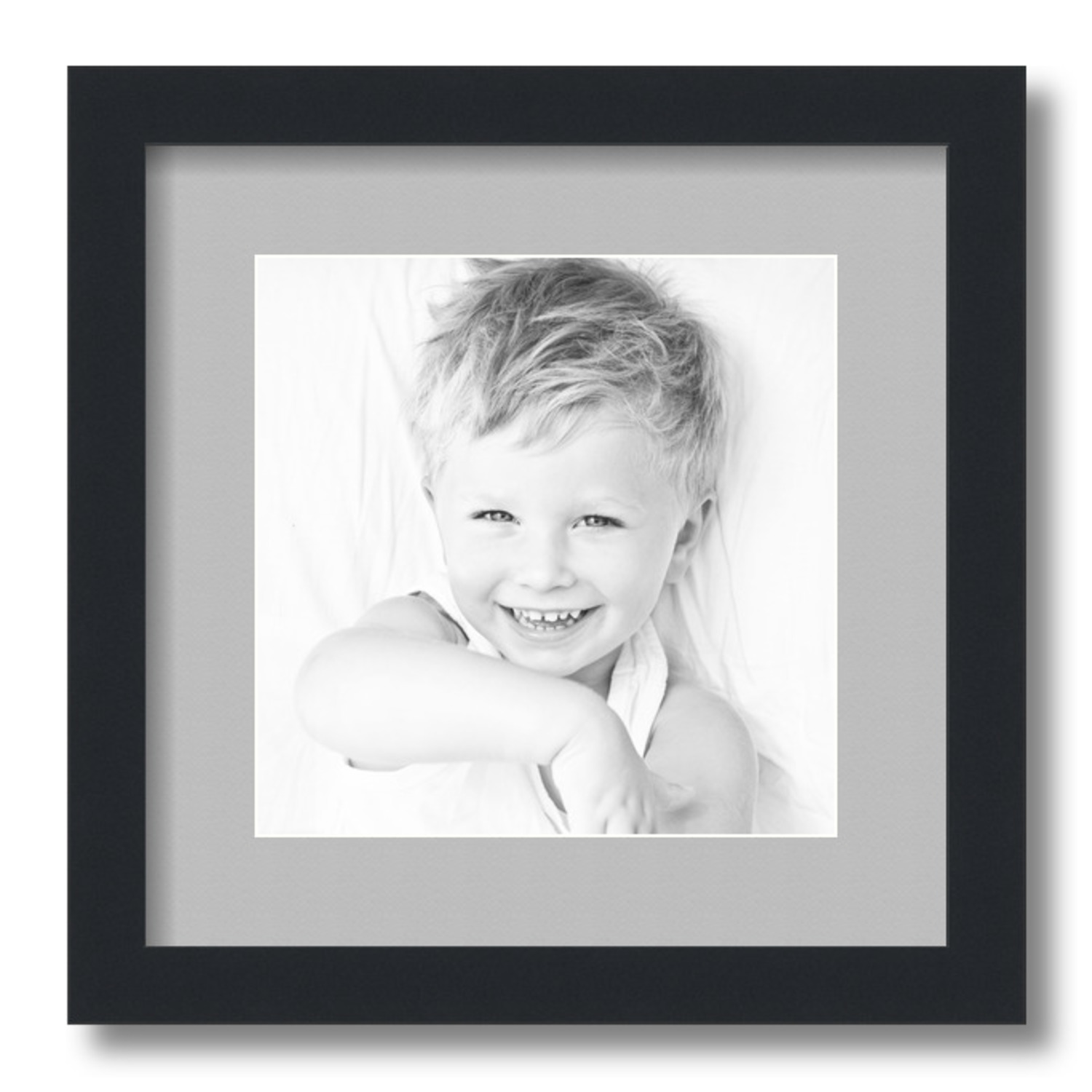 ArtToFrames Matted 13x13 Black Picture Frame with 2" Mat, 9x9 Opening 3926